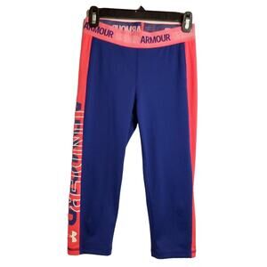 Under Armour  Youth Large or Women's XS/S Blue and Hot Pink Athletic Capris